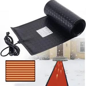NujorWarm 지붕 계곡 및 통로용 눈 녹이는 매트 누수 방지 120V 실외 전기 가열식 눈/얼음 제거 제빙