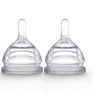 코모토모 2팩 실리콘 교체용 유두 느린 흐름 투명 0-3개월