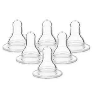 이븐플로 피딩 클래식 BPA 프리 실리콘 미디엄 플로우 유두 - 3개월 이상 투명