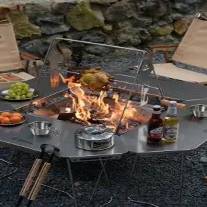 캠핑테이블 키친화로대 바베큐테이블 캠핑그릴 캠핑조리 아웃도어식탁 조리대