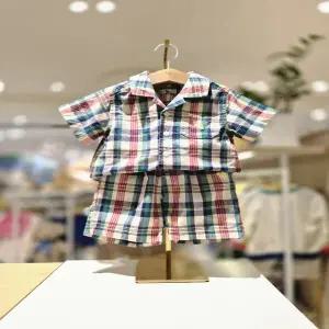 [블루독베이비 10] 26SS(BL) 마드라스체크셔츠팬츠세트 463143220141101