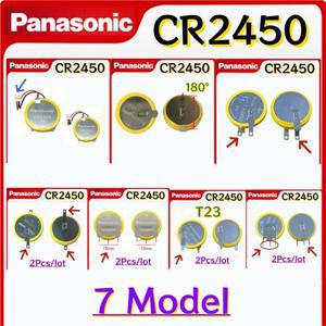 원래 Panasonic CR2450 3V 리튬 코인 버튼 배터리(납땜 핀 3개 포함) CR 2450(납땜