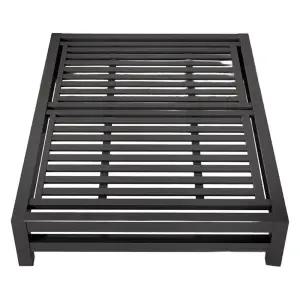 철제 침대 프레임 원룸 블랙 수납형 깔판 평평한 무헤드 머리 1800mmx2000mm