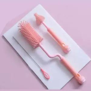 다용도 세척솔 세트 물통세척솔 컵브러쉬 원형솔 텀블러솔 실리콘브러쉬