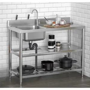 간이 싱크대 개수대 스테인레스 캠핑 탕비실 조리대