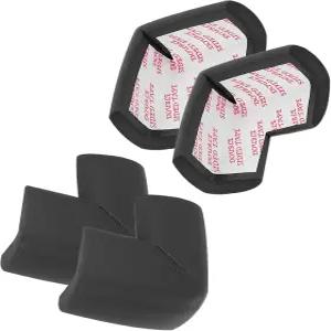 메카닉시티 4팩 소프트 코너 프로텍터 고무 폼 가구 프로텍션 가드 벽난로 테이블 계단용 엣지 블랙