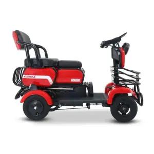 AU 테크 에코로 X 4륜 전동 스쿠터 - 레드 전기 오토바이 전동차