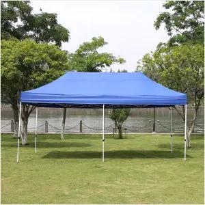 행사용 접이식 캐노피 천막 300X600CM 블루 그늘막 야외 폴딩 간이천막