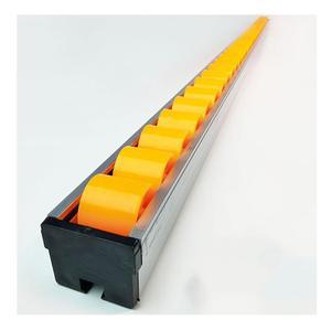 플라스틱 스케이트 휠이 있는 자일리즈모 컨베이어, 플로우 랙 팔레트 화물 도구용 알루미늄 합금 슬라이드 레일 롤러 매끄러운 스트립 (롱-1m)