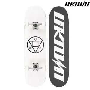 언노운 31인치 클래식로고 스탠다드 스케이트보드 화이트