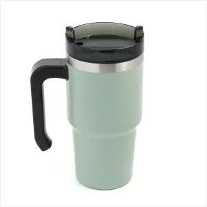 써머원 보온보냉 빨대 텀블러 600ML 카키 휴대용 보온병 보냉물병 음료컵 스텐물병