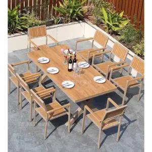 야외 테이블 의자 대형 8인용 방수 다이닝 세트 정원