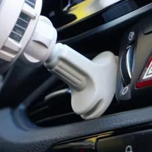 레드빈 차량 송풍구형 거치대 360도 회전 클립 후크 화이트 1P