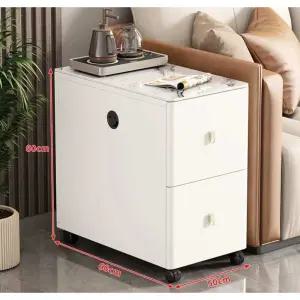 수납장 소파 틈새 보조 서랍 순백 3서랍 밀크커피