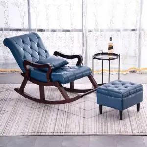 흔들의자 안락 쇼파 반달의자 스윙체어 좌식 발받침