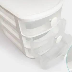 서랍장 반투명 5단 프리티 화이트 서