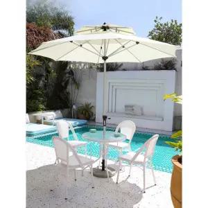 화이트 라탄 테이블 라탄테이블 루프탑 라탄식탁의자