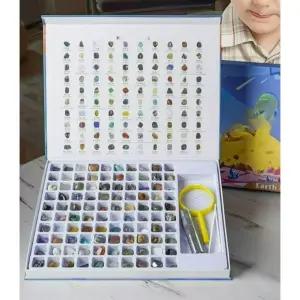 지질 광석 표본 100종 결정체 광산 세트 광물 결정 상자 미네랄 학교
