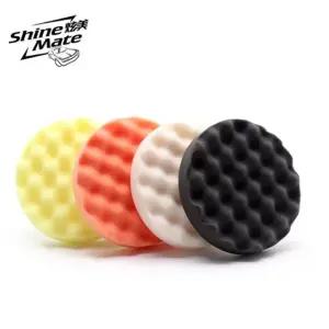 픽유아 11번가 자동차 연마 스펀지 광택 5인치 6인치 5인치평면장(주황색) 왁