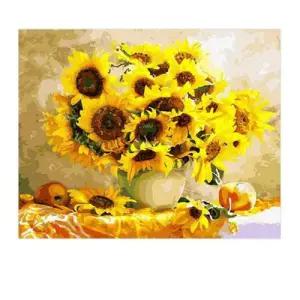 황금빛 해바라기 화병 DIY 페인팅 40x50 그리기유화그리기 취미생활 용품 그림그리기 팝아트 홈인테리어 세