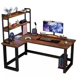 사무실 컴퓨터 L자 게이밍 월넛좌측코너0x00x74cm 서재 데스크