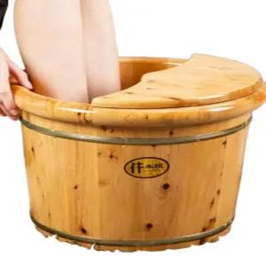 습식족욕기 원목 편백나무 히노끼 족탕 족욕통 원형 족욕기