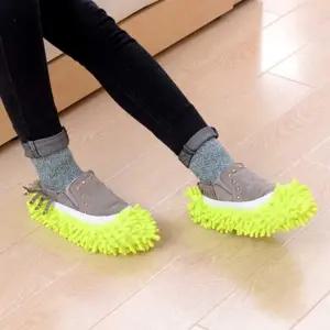 ( )마루 청소용 극세사 덧신 발걸레 1켤레 먼지 바닥 청소 간편청소