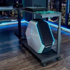 컴퓨터 본체 수납장 받침대 4단 블랙 풀타워 거치대 선반 복합기