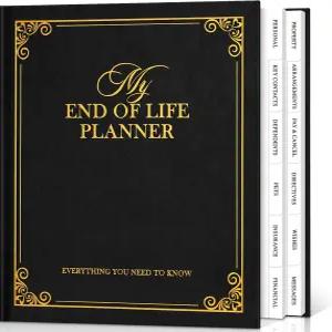 탭 파이널 위시 앤 파이낸셜 에스테이트 기획 저널 시니어용 다이 비포 데스 라이프 케어 플랜 북 블랙