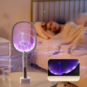 도리팝 전기파리채 자동 접이식 전기 모기 퇴치기 퇴치 램프 쇼크 모기퇴치 회전모기채 c타입