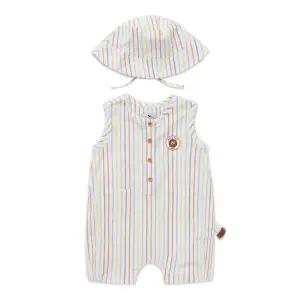 블루독베이비(hu) 26.여름신상 IV)멀티스트라이프우주복 46313-601-08 나시우주복/외출우주복/수트/모자