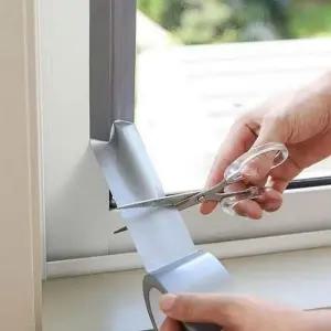 (색상 실버)창문 한파대비 난방 바람 방풍 절감 샷시문 문틈 테이프 털실 효과 바람막이 외풍차단 우풍 차