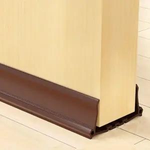 (색상 브라운)방문 틈새막이 문틈막이 방충 방풍 문풍지 바람막이 고무 도어 방풍지 문밑틈막이 차단