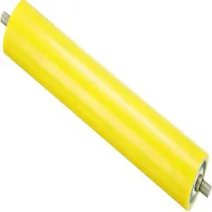 PATIKIL 폴리우레탄 코팅 컨베이어 롤러 2.4 직경 12 길이 스테인리스강 변속기 교체 부품 아연 도금 끝