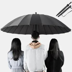 대형장우산 남자 튼튼한 강풍 태풍 무지 가벼운 고급 큰 자동 직선형 장우산 대형 커버 포함