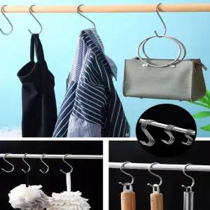 s자고리 주방 욕실 현관 수건 열쇠 가방 모자 소품 스텐 다용도 수납 에스자 S 고리 걸이 10P