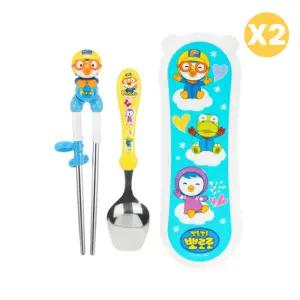 에디슨 유아 스텐 교정 젓가락 신학기 준비물 뽀로로 BNS