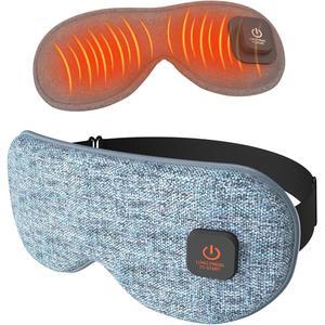 건조한 눈을 위한 케어콤파이 무선 온열 1000MAH 분리 피로|따뜻한 압박과 개선, 가능한 장착, 마스크|눈의 눈 쉘, 온도, 수면 배터리 교체 청소, 선물(파란색) 3단