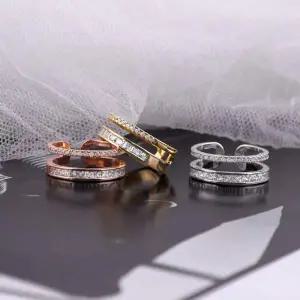 [콩심팥심]시후주얼리 시뮬럿다이아 두줄 가드링 레이어드 프리사이즈 반지