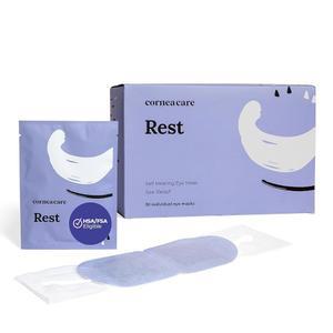CORNEACARE REST: 건조한 눈을 위한 자가 컴프레스 준비 웜 가열 스팀 따뜻한 전자레인지나 수건 30개입 온열 빠른 를 압축 | 케어를 없음 필요 다미 마스크 여행