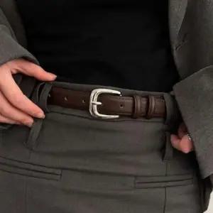 여성 레더 베이직 버클 쁘띠 일상용 슬림 벨트