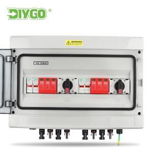 태양광 발전 2 입력 출력 DC 1000V PV 결합 박스 번개 보호 퓨즈 MCB SPD 방수 IP65 18웨이