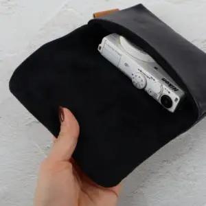 ( )소 블랙 인조가죽 디카 파우치 보관 케이스 소형 주머니 수납 가방 카메라 휴대용