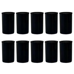 GSHLLO 10피스 플라스틱 필름 캐니스터 홀더 카메라 컨테이너 빈 캡 보관 포함 액세서리 소형 릴 롤 정리함 케이스 블랙