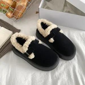 여성 캐주얼 겨울철 내부 털기모 뮬 슬리퍼 LK-U286