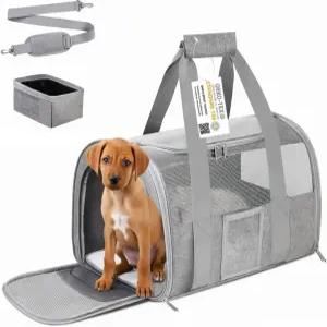 SECLATO 20인치 대형 고양이 캐리어 최대 25파운드의 고양이용 소프트 사이드 애완동물 항공사 승인 확장형