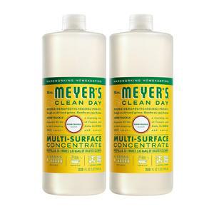 마이어 부인의 클린 데이 멀티 표면 데일리 농축액, 허니서클 향, 32파운드 오즈 병 - 2팩