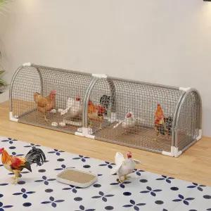 닭 이동 통로 케이지 닭장 이동식 사육장 터널 양계장 원형 대형 천적 보호