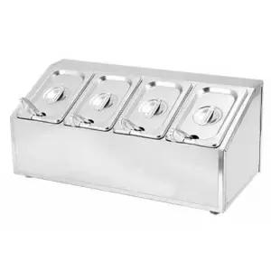 반찬 셀프바 바트 4칸 조리대 테이블 스텐 상업용 열 주방