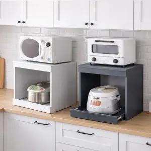아트박스/바이탈버브 리체 전자레인지 미니 밥솥다이 선반수납장